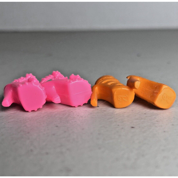 Barbie Shoes Strappy High Heels Bright Orange & Pink Fashionitas Lot of 2 Mattel - Picture 4 of 9